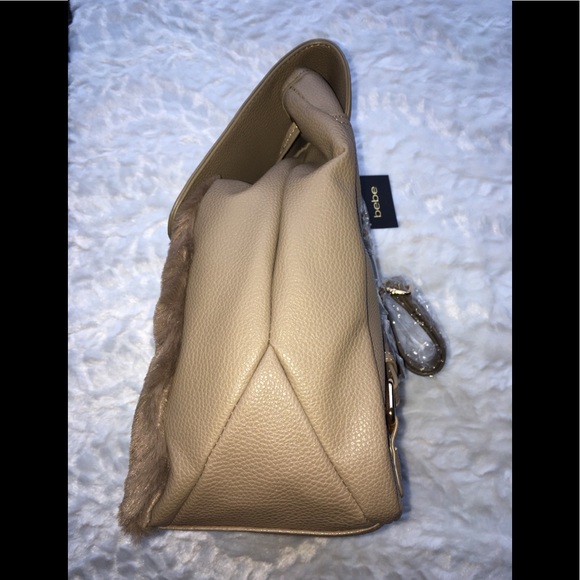 🌼bebe Dorothea Backpack Soft Faux Fur Taupe🌸🎒🎓 - Picture 4 of 8